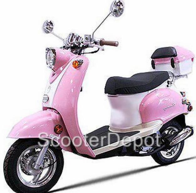 49CC GAS MOPED SCOOTER UNDER 50CC VESPA EURO MOTOR BIKE FREE SHIPPING AND TRUNK
