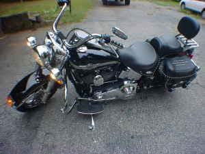 Two Harley Davidson Motorcycles with Trailer