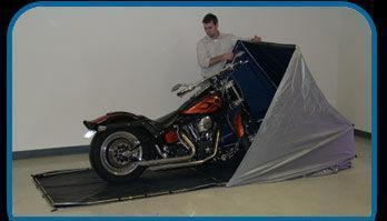 A Portable garage for your Motorcycle. The NEW Cycle Enclosure!